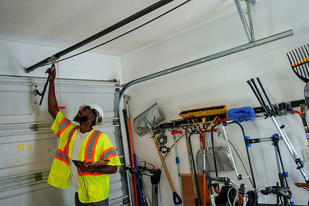 Professional Garage Door Panel Replacement technician working in Albers, IL